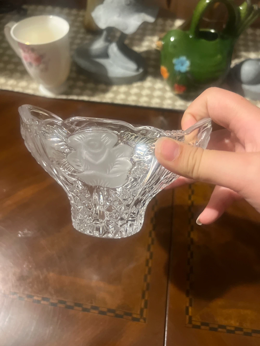 Clear Glass Rose Bowl 🏈