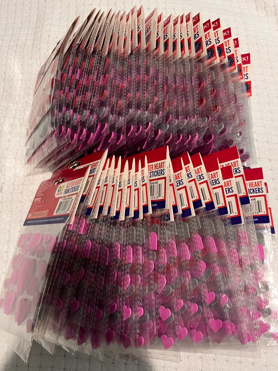 43 packs of Go Create Glitter Heart Foam Stickers 54-Pack - photo 2