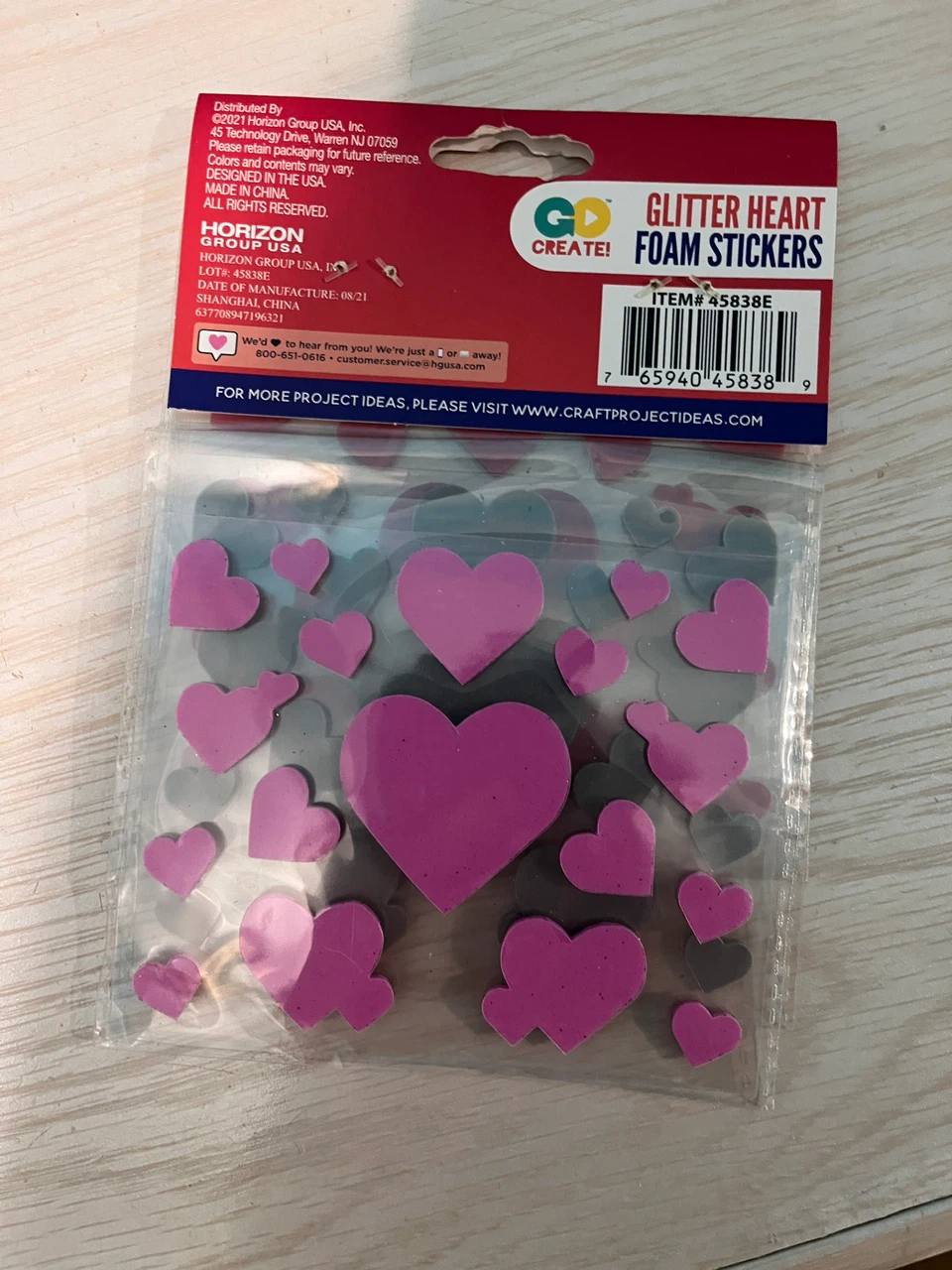 43 packs of Go Create Glitter Heart Foam Stickers 54-Pack - photo 5