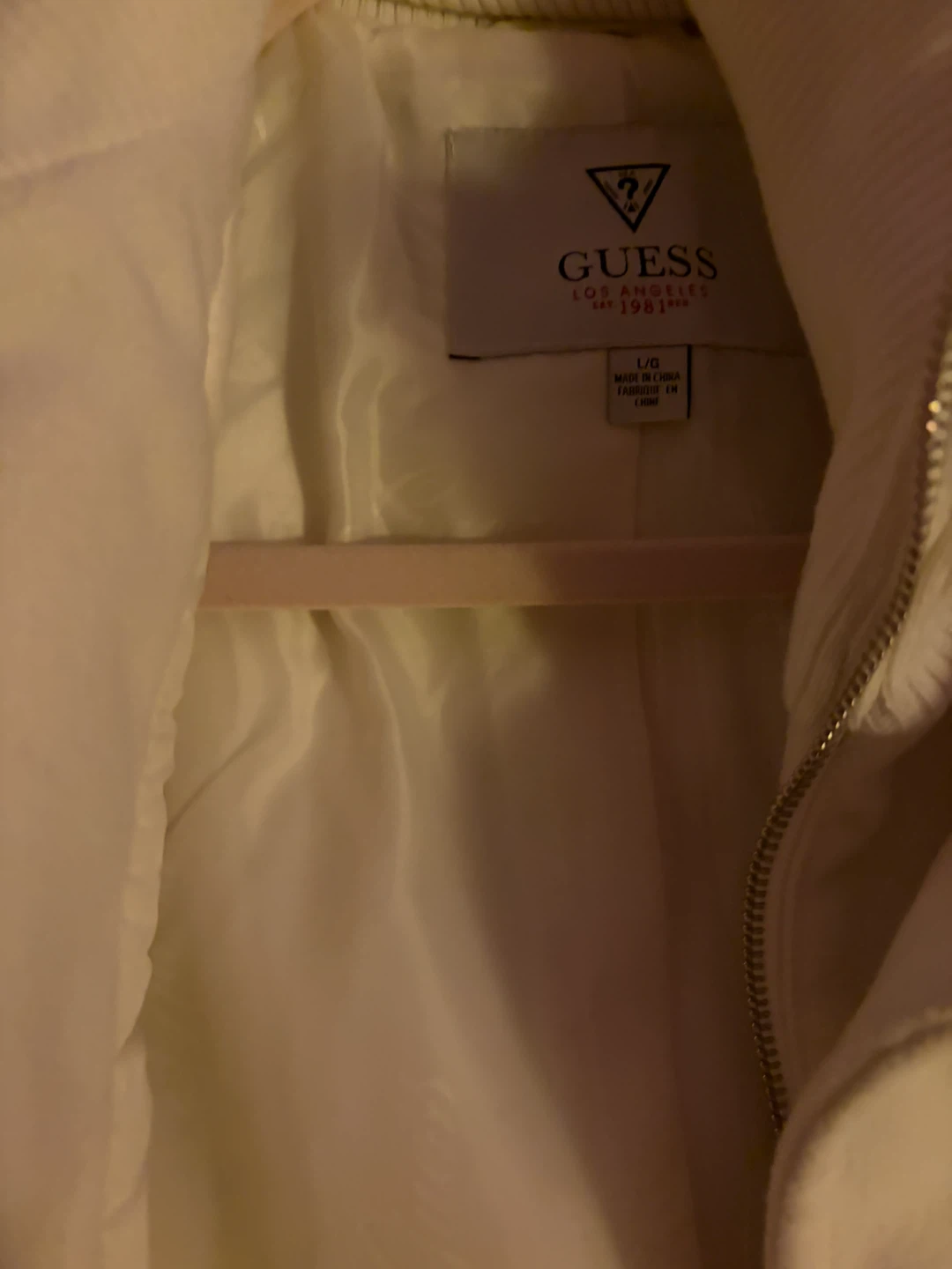 Guess White Belted Coat
