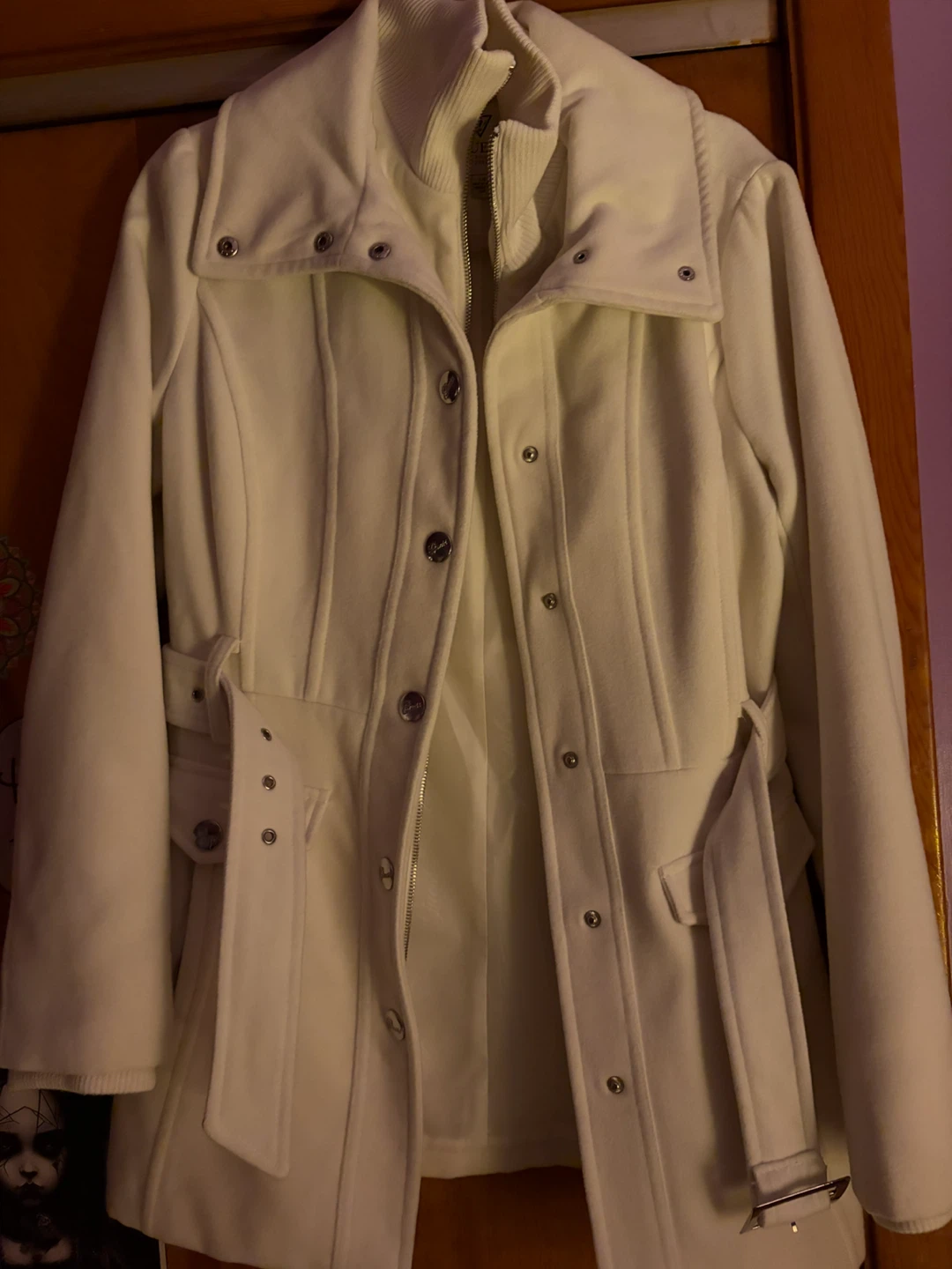 Guess White Belted Coat - photo 2