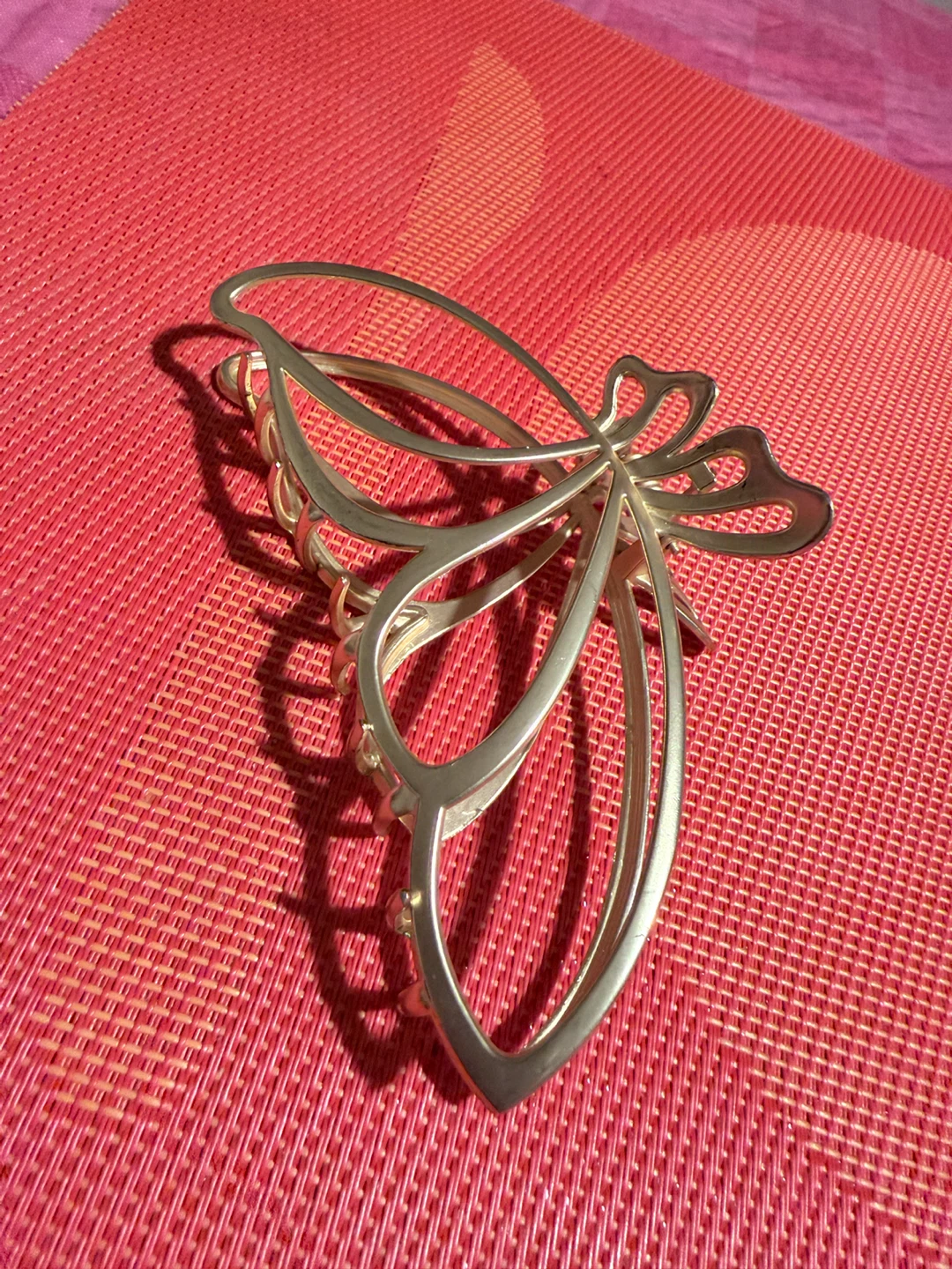 Gold Butterfly Hair Claw Clip