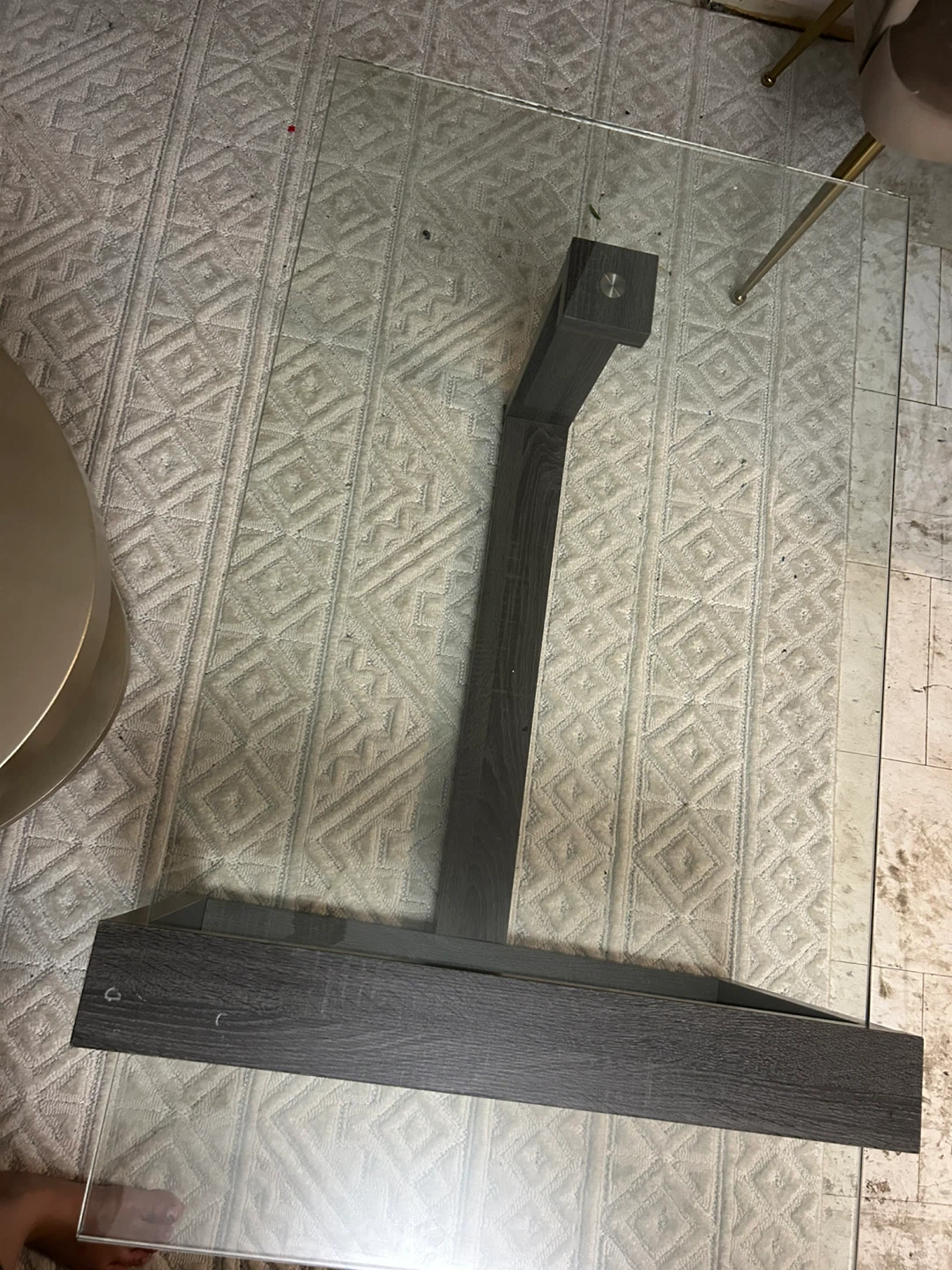 Modern Glass and Dark Wood Coffee Table - photo 2