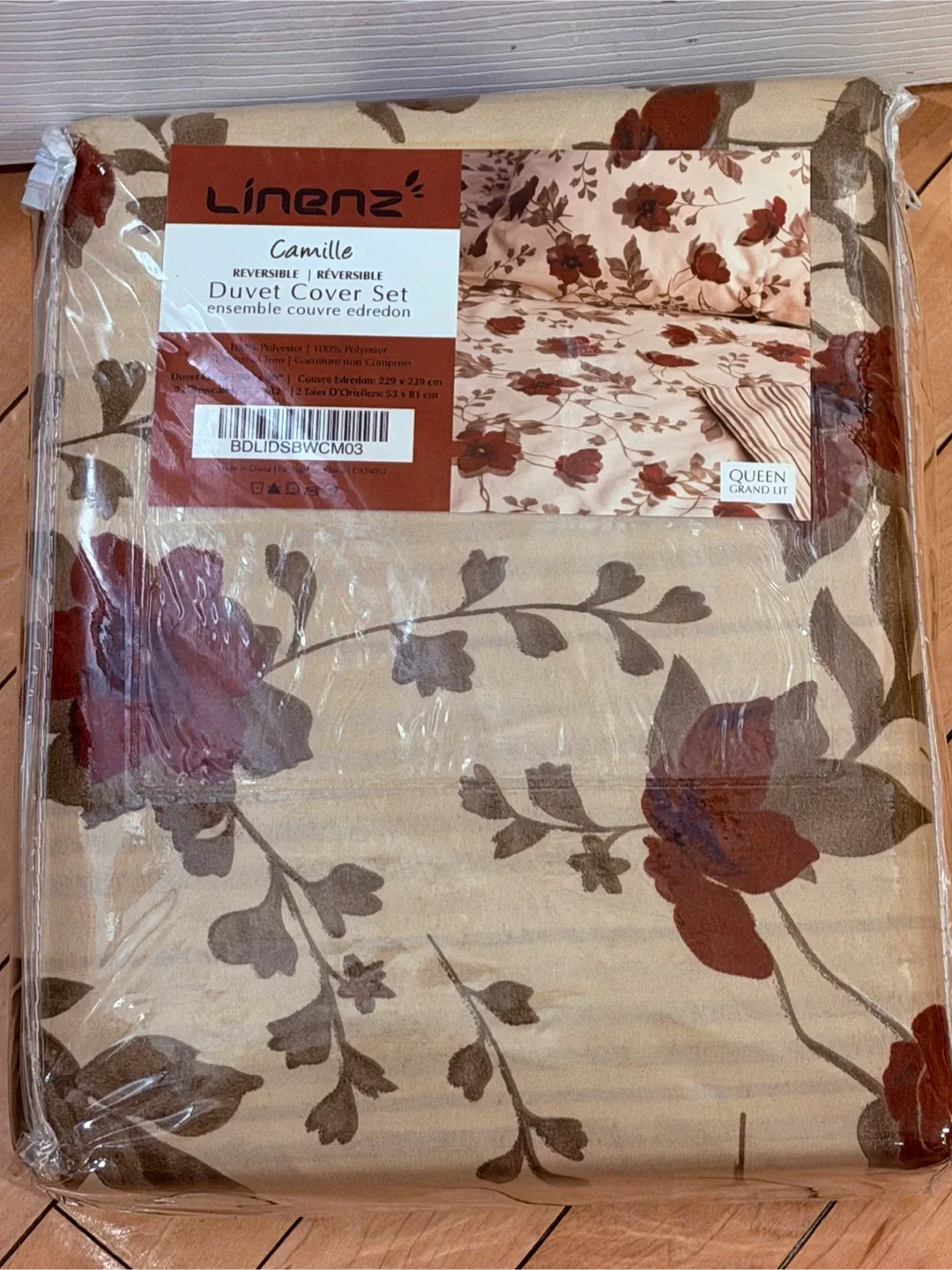 Linenz Camille Reversible Queen Duvet Cover Set 🏈 - photo 3