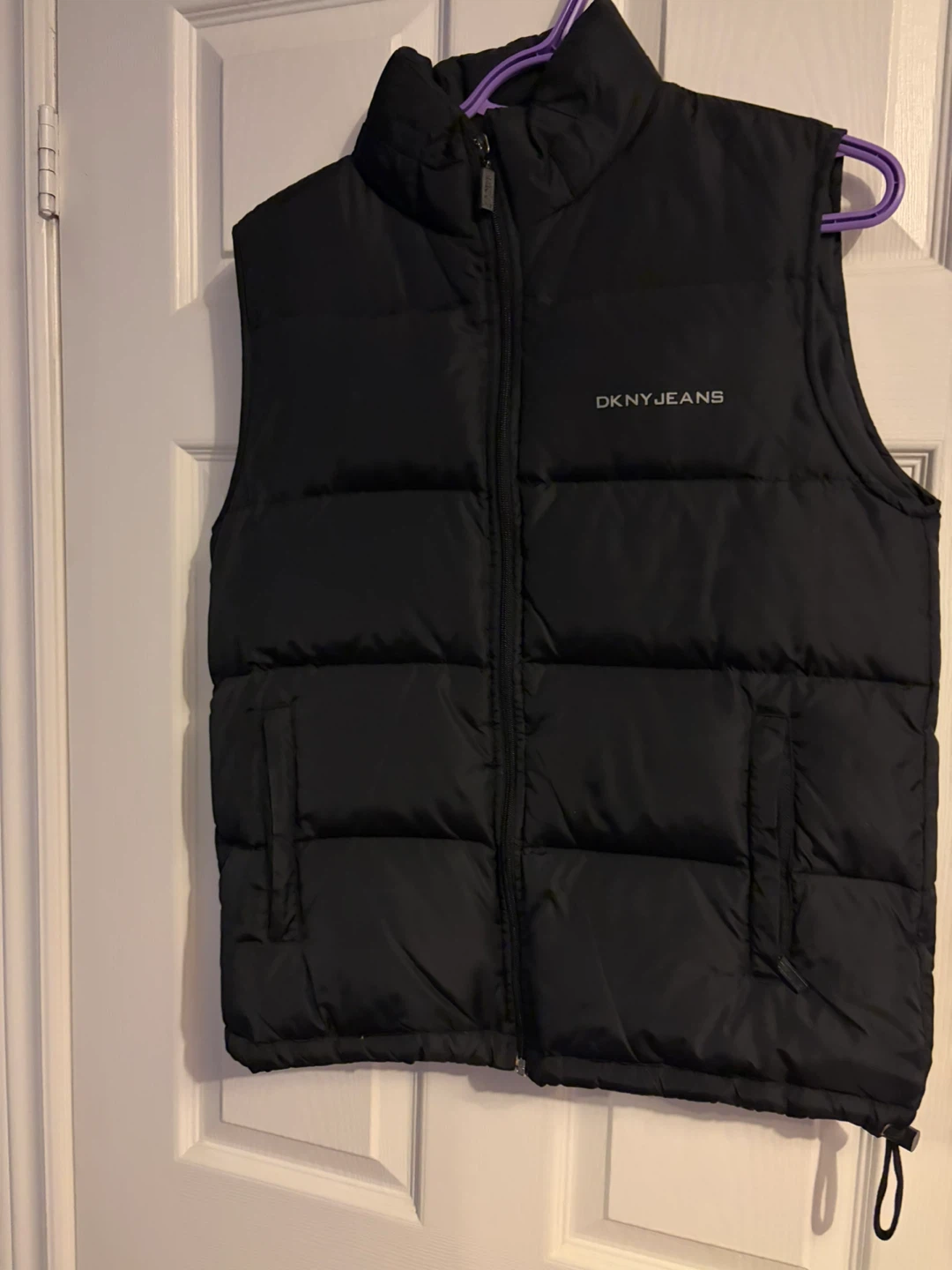 DKNY Jeans Black Puffer Vest 🏈