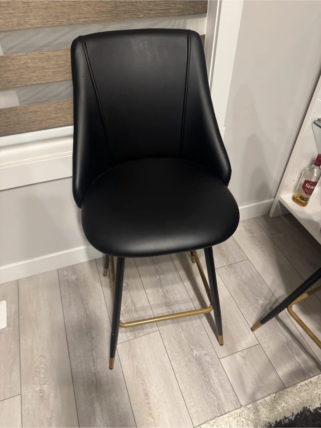 Set of two modern black bar stools - photo 3