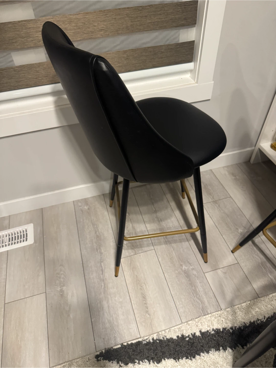 Set of two modern black bar stools - photo 4