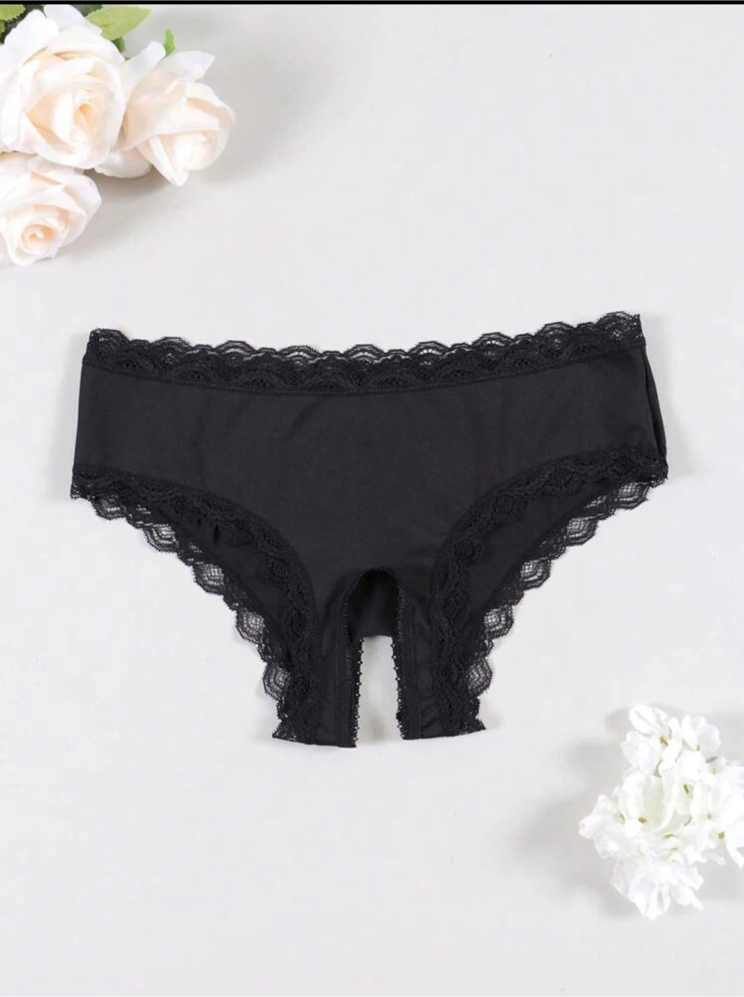 I Love My Husband Black Lace Panties size M - photo 4