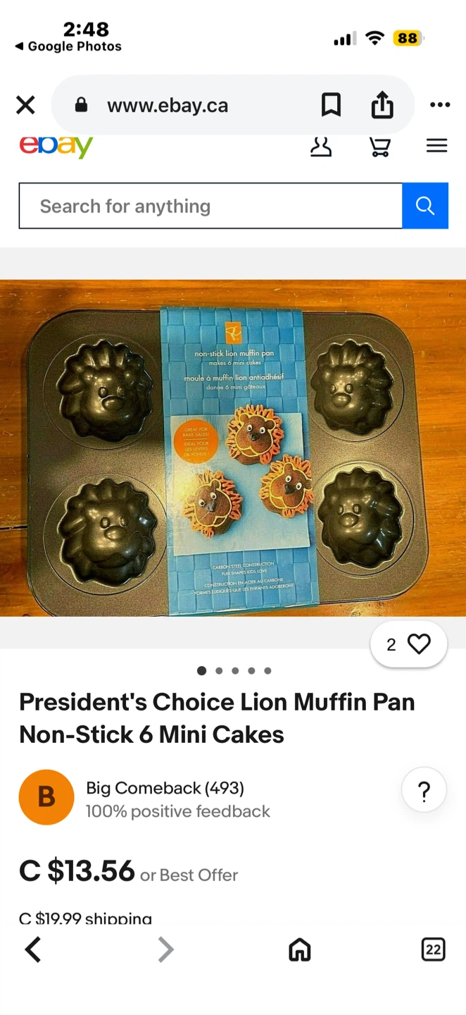 President's Choice Lion Muffin Pan 🏈