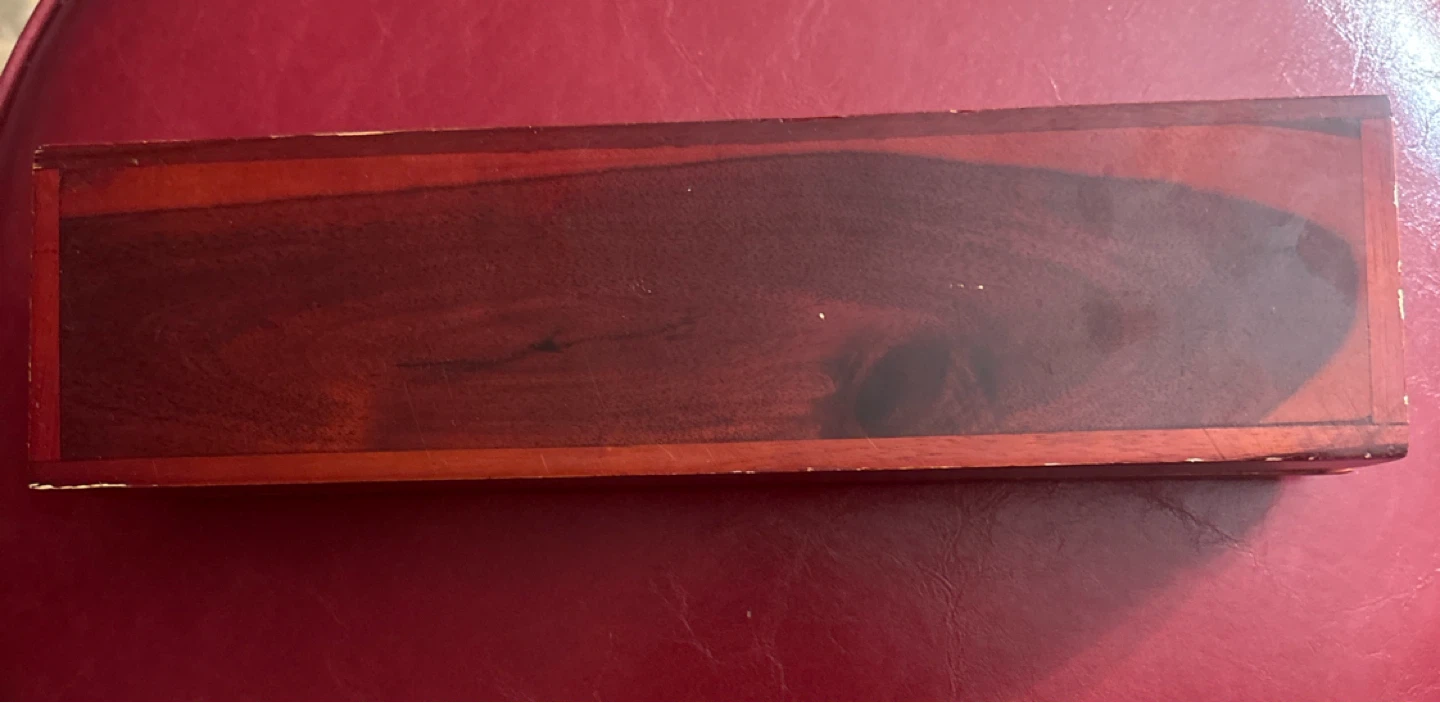 🏈 Wooden Lacquer Box with Mother of Pearl Inlay - photo 2