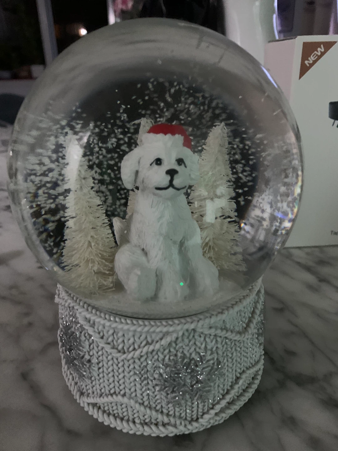 🏈 Dog Snow Globe