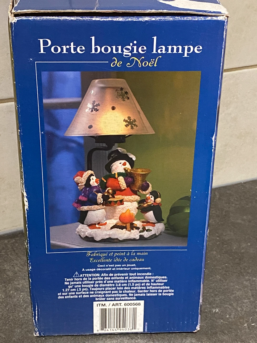 Christmas Snowman and Penguin Tealight Candle Holder Lamp 🏈