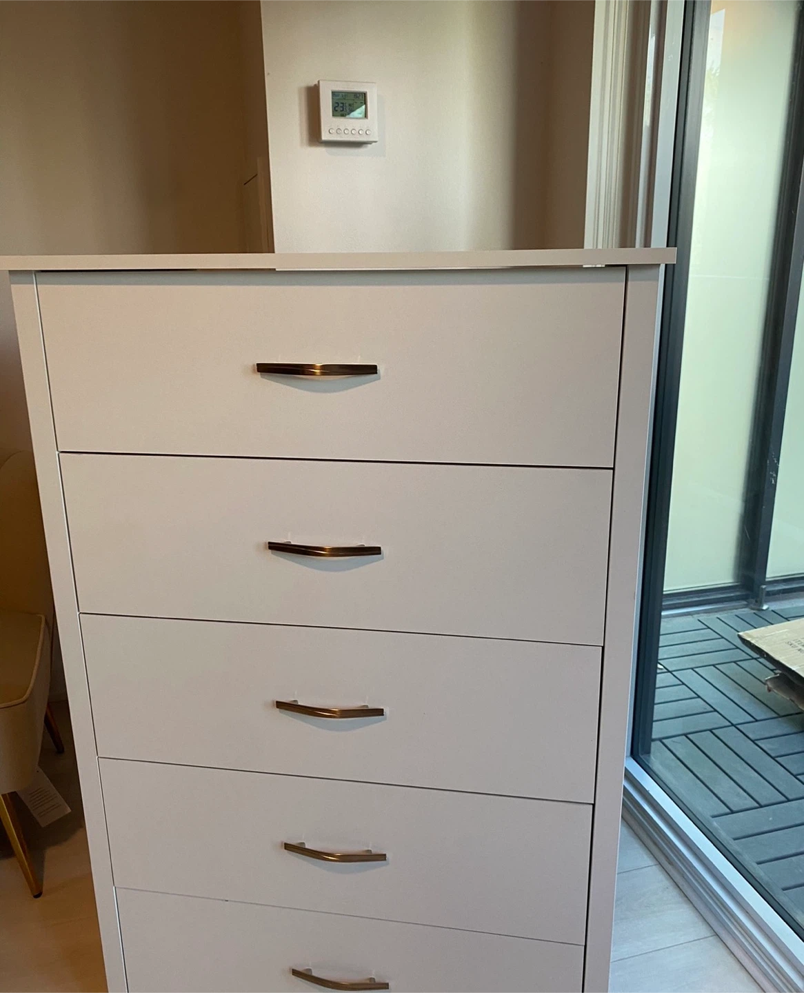 White 5-Drawer Chest of Drawers