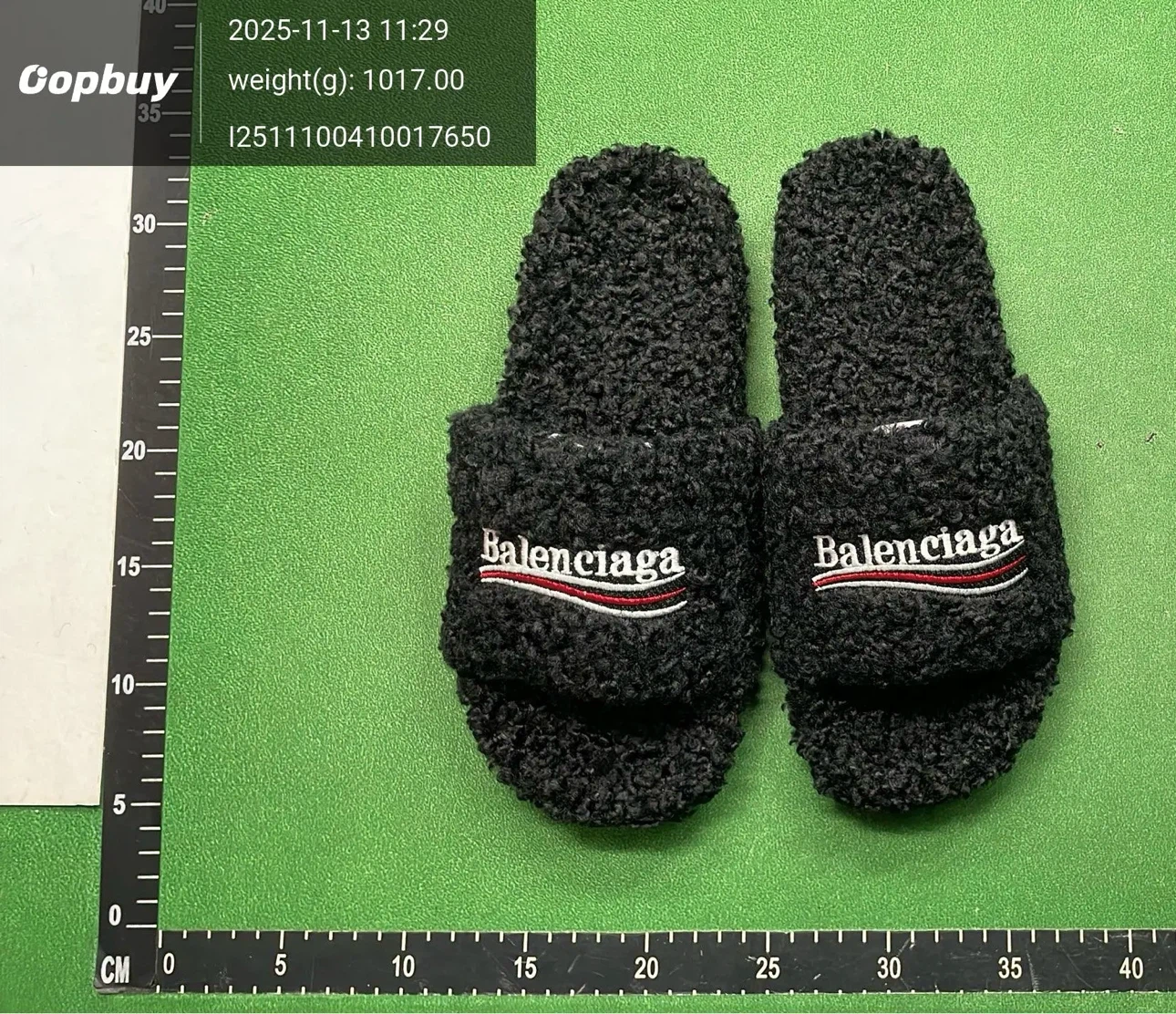 Balenciaga Black Fuzzy Slides - photo 2