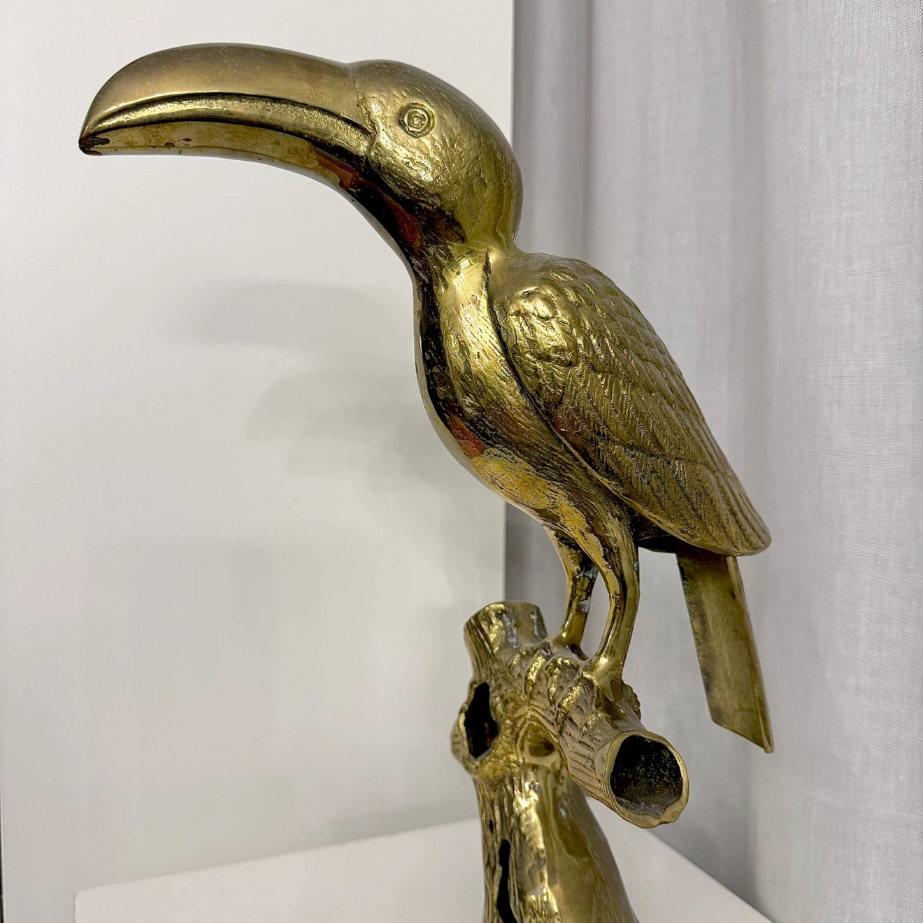 Large vintage brass toucan sculpture - photo 2