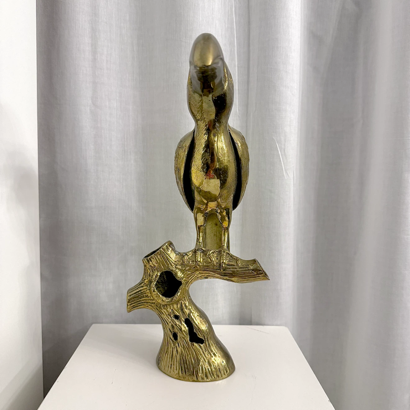 Large vintage brass toucan sculpture - photo 3