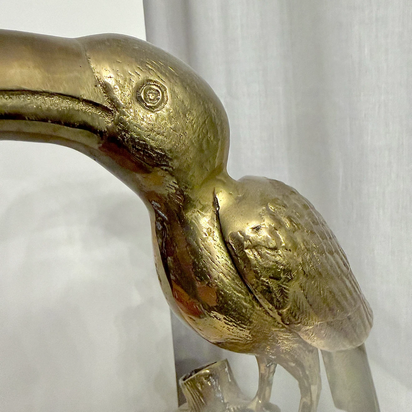 Large vintage brass toucan sculpture - photo 5