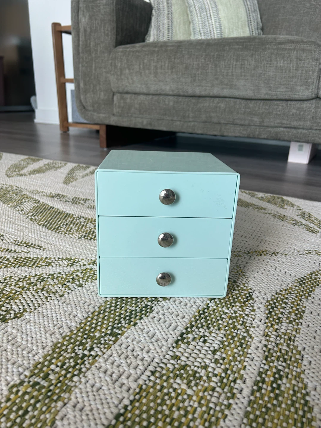 Light Blue 3-Drawer Desktop Organizer - photo 2