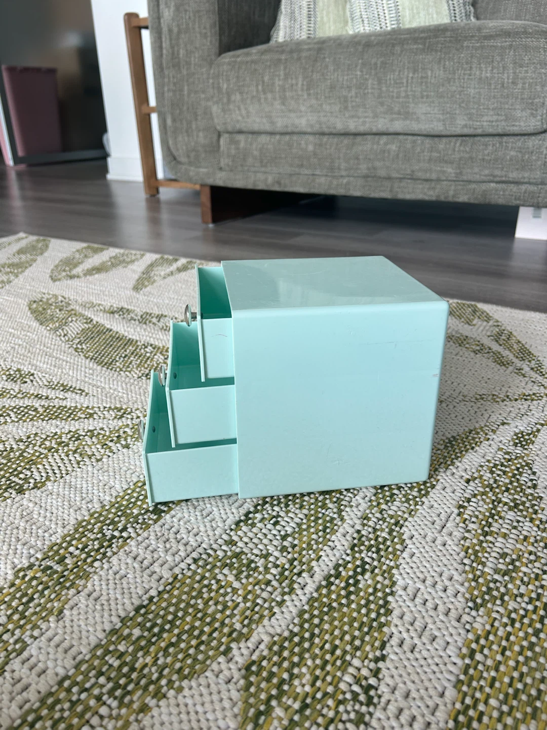 Light Blue 3-Drawer Desktop Organizer - photo 3