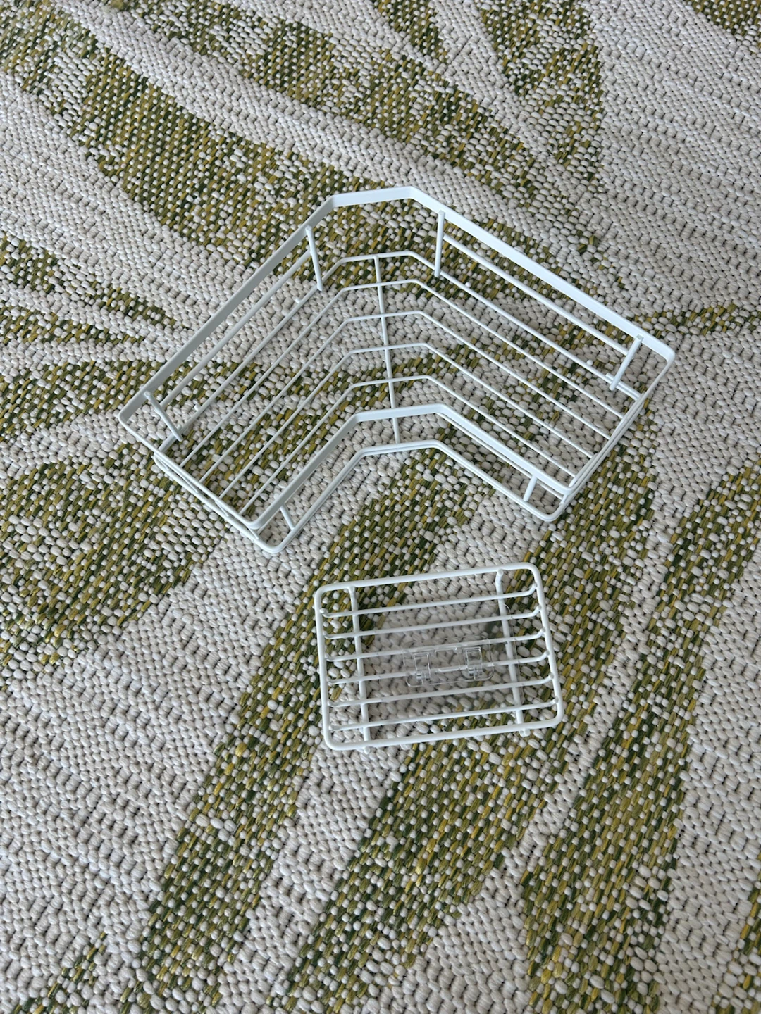 White Metal Corner Shower Caddy and Soap Dish - photo 2
