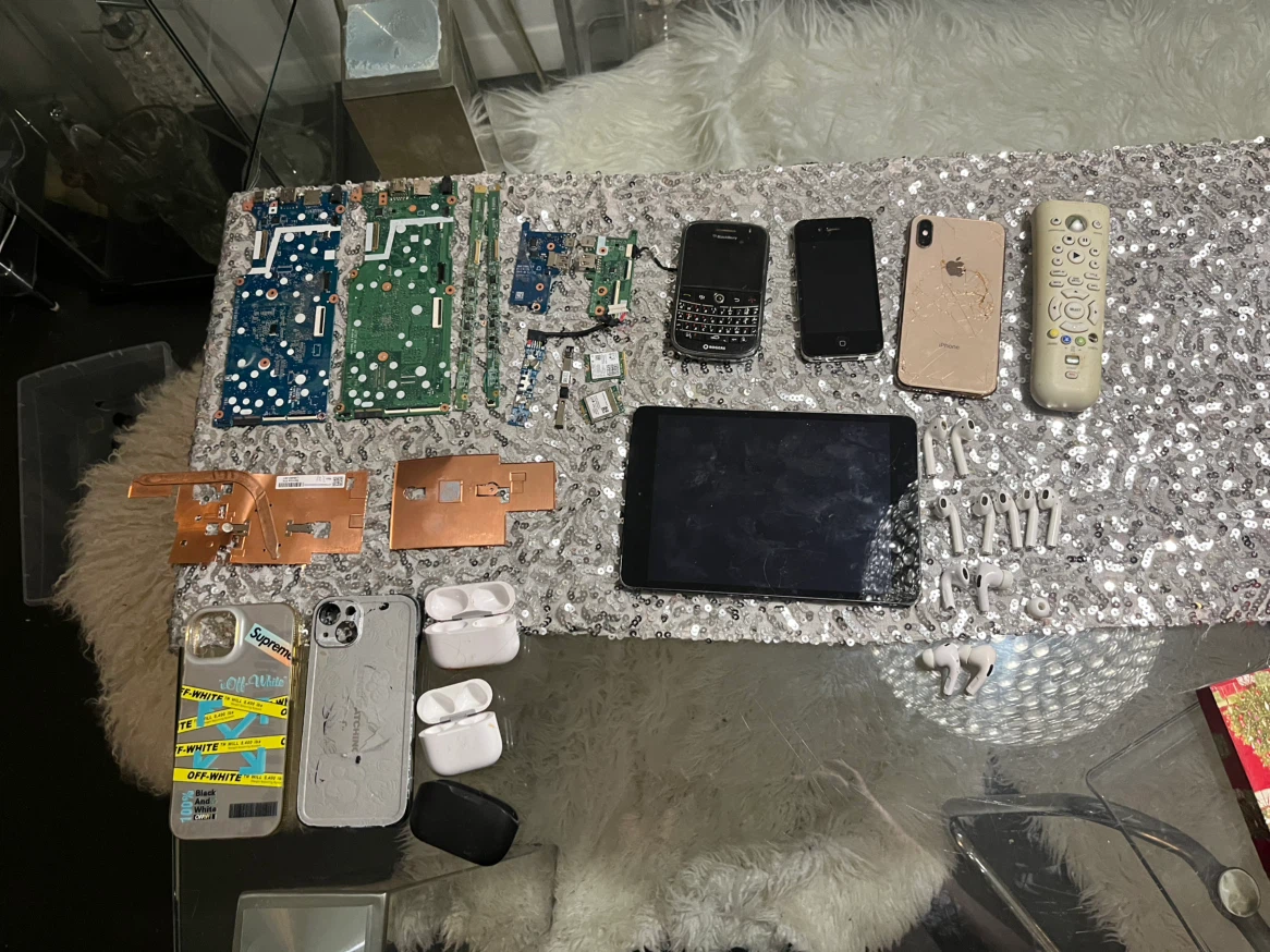 Box of Assorted Electronic Parts and Devices 30$