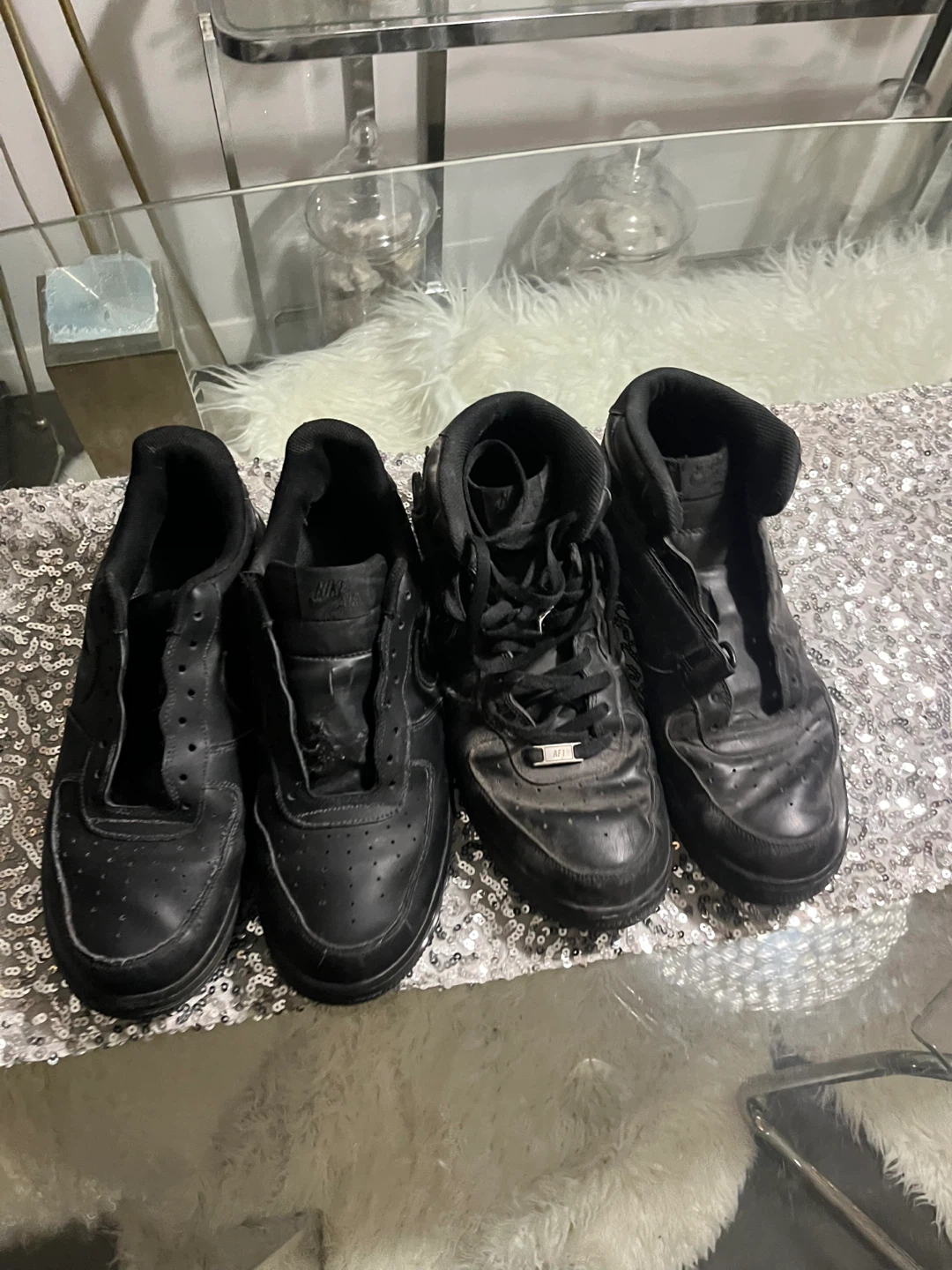 Black Nike Air Force 1 Sneakers size 13 10$ each pair - photo 2