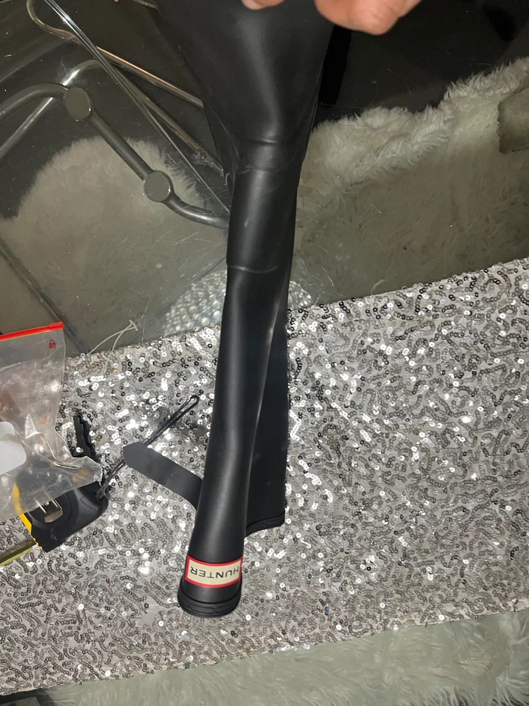 Hunter Original Tall Black Rain Boots size 11 m - photo 2