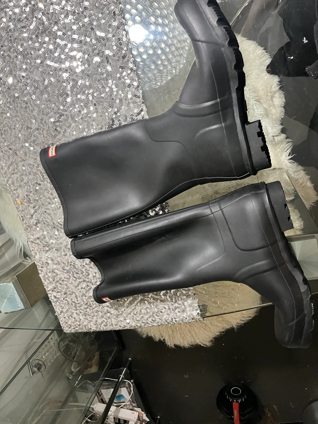 Hunter Original Tall Black Rain Boots size 11 m - photo 4