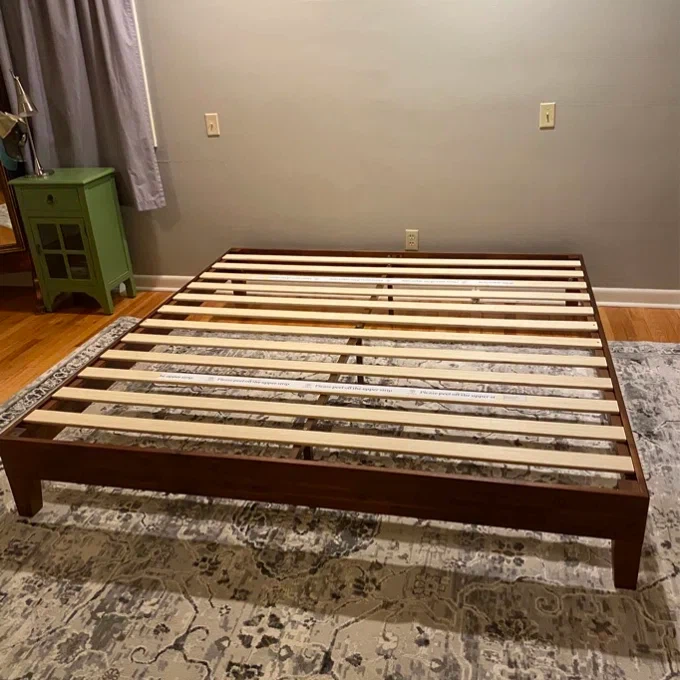 Wooden King bed frame