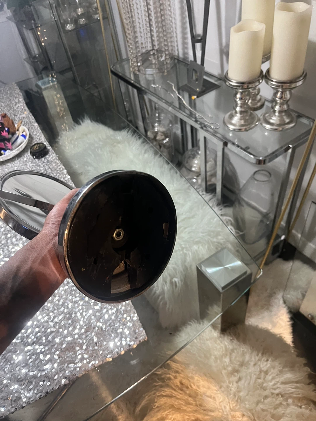 Silver Tabletop Vanity Mirror - photo 5