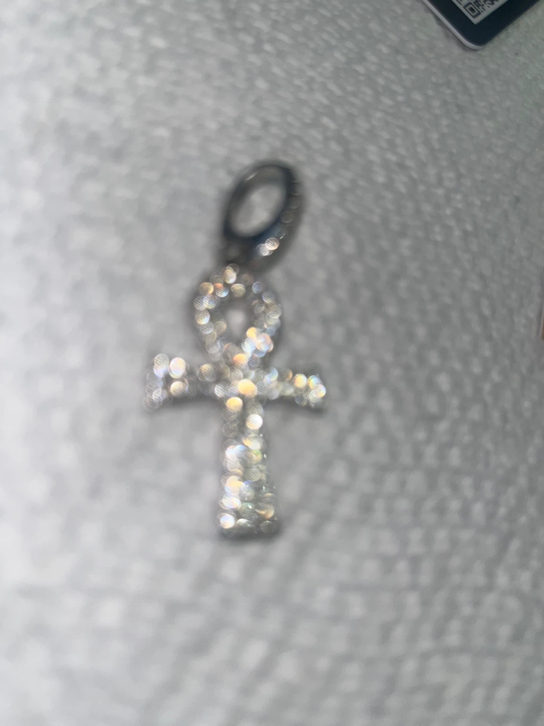 GRA Moissanite Ankh Pendant 925 sterling silver