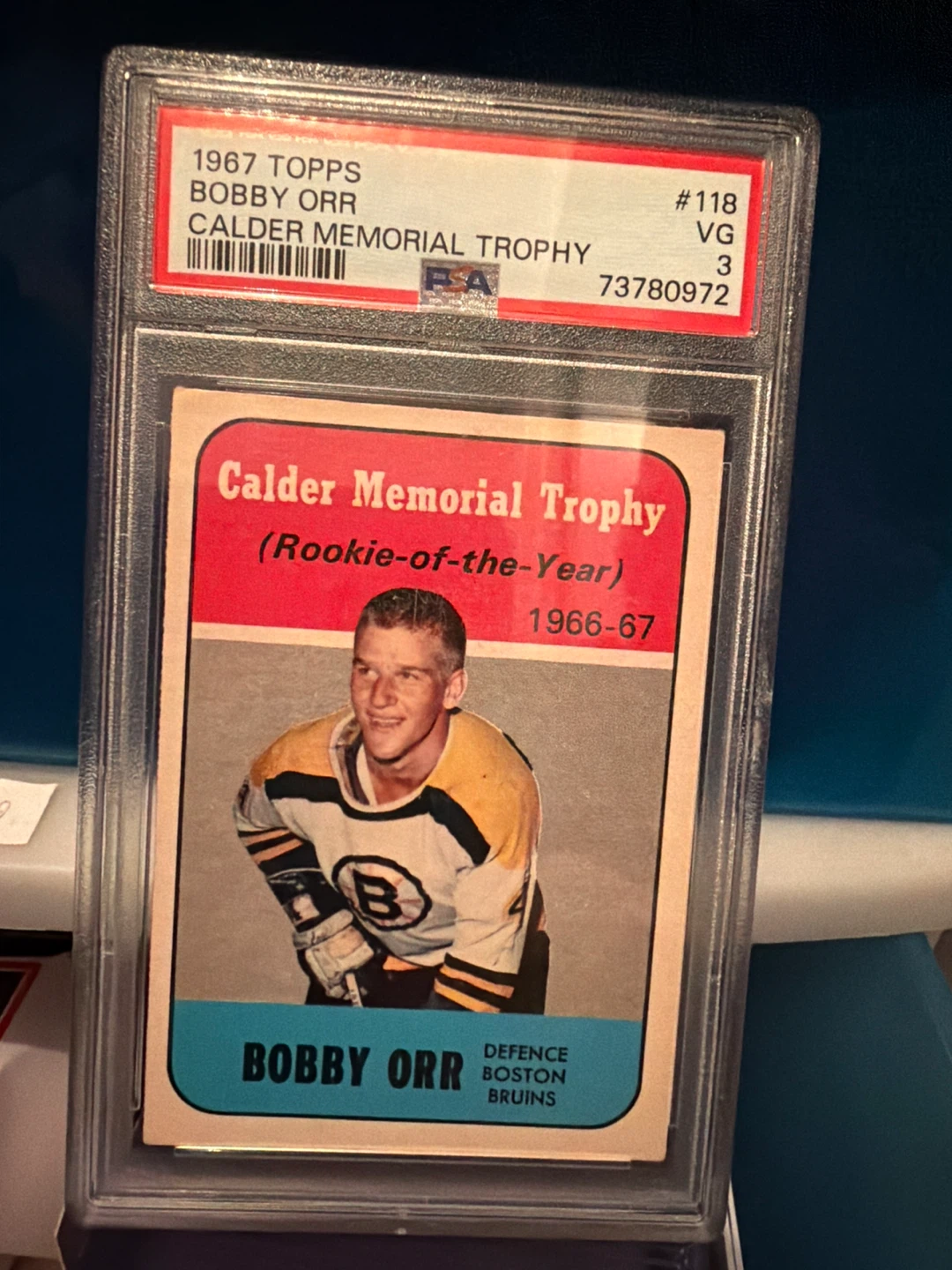 Bobby Orr 1967 Topps Calder Memorial Trophy