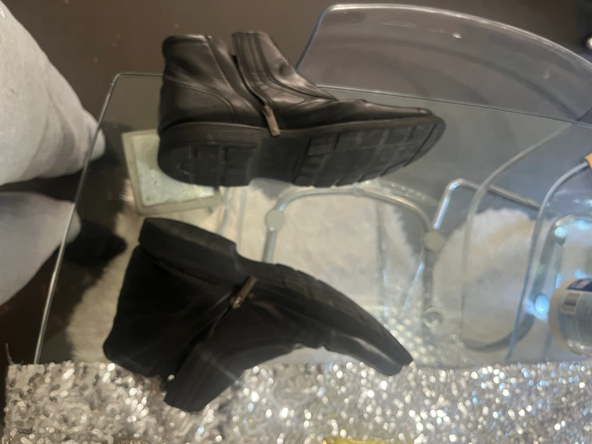 Aldo Men's Black Leather Ankle Boots size 12 - photo 3