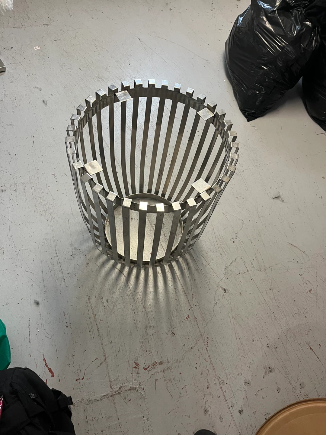 Modern Metal Slatted Basket