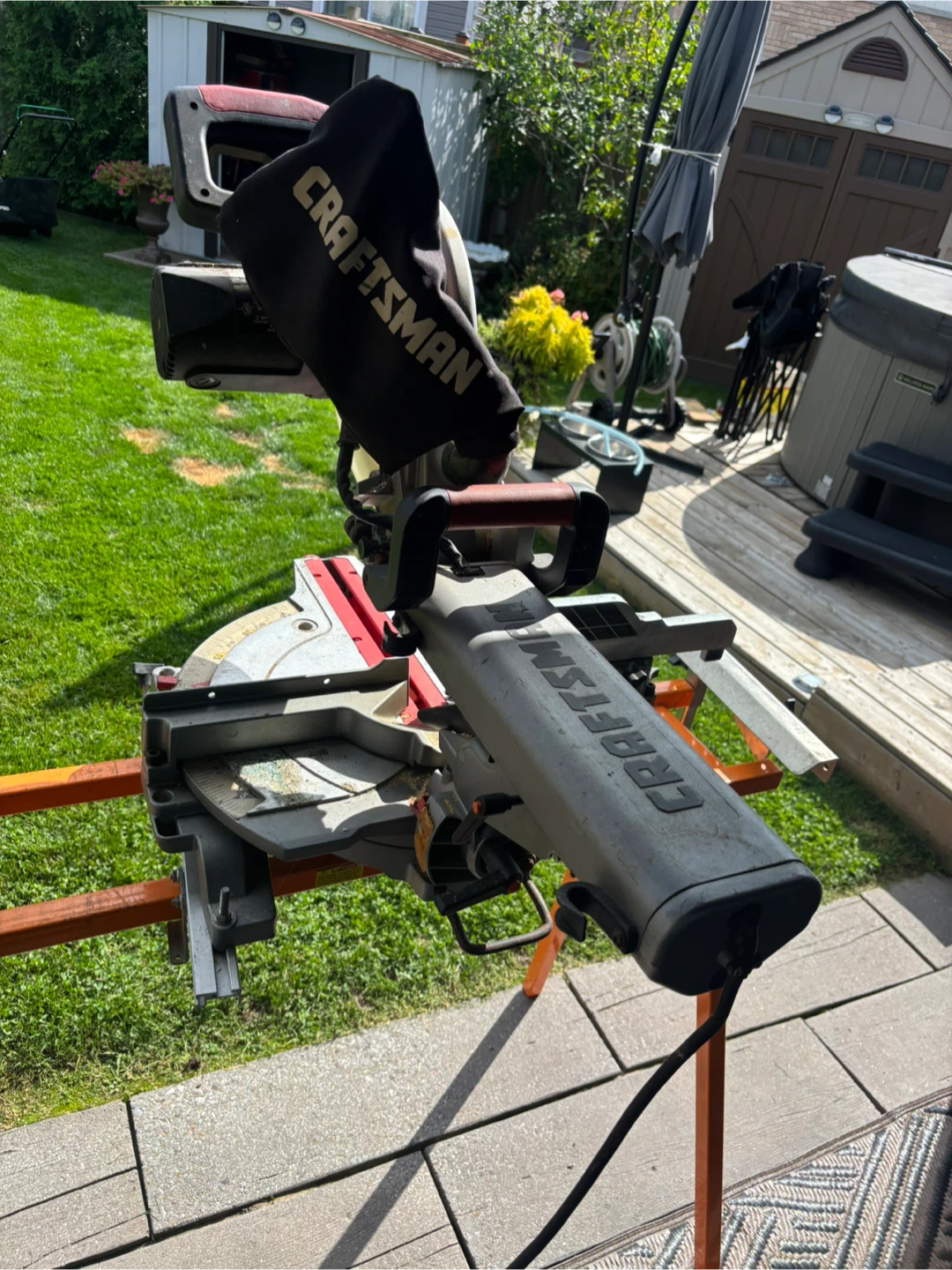 Craftsman Miter Saw on Rolling Stand