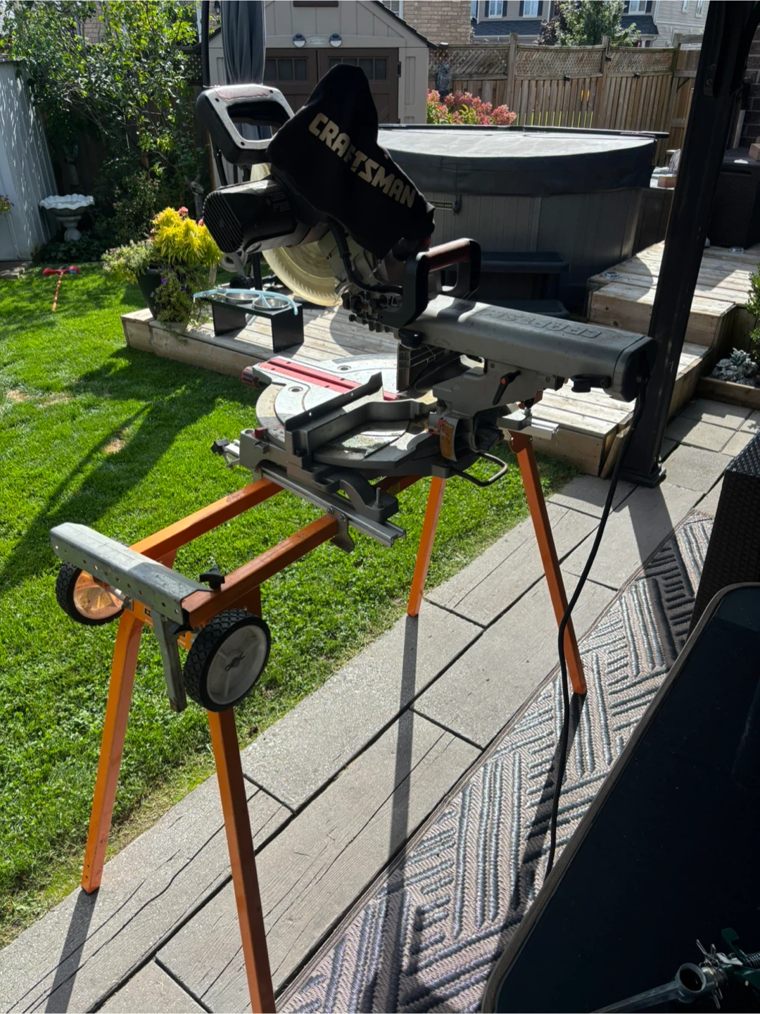 Craftsman Miter Saw on Rolling Stand - photo 2