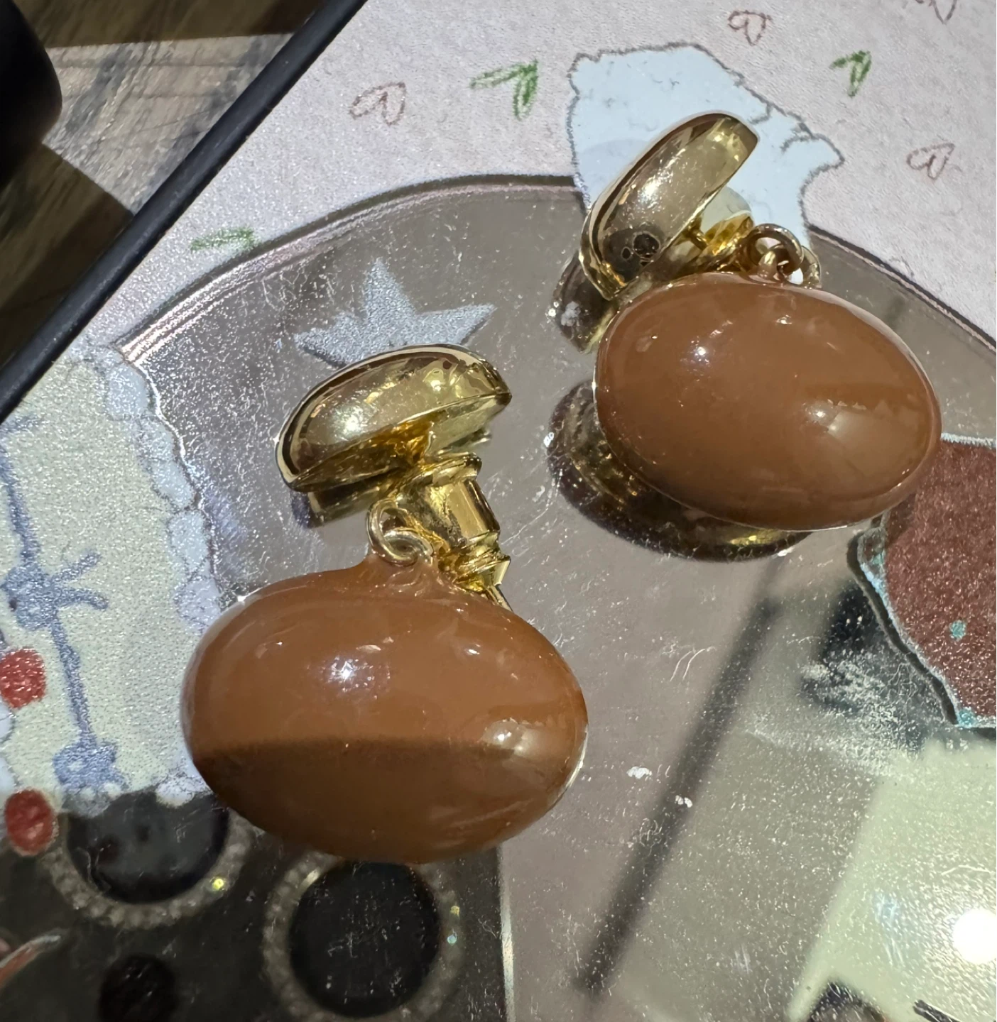 Brown Pearl  earrings