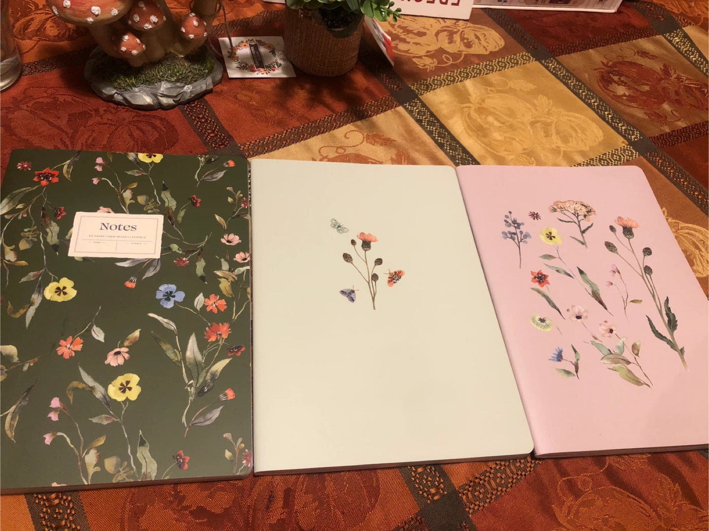NEW Set of 3 nóta Floral Notebooks