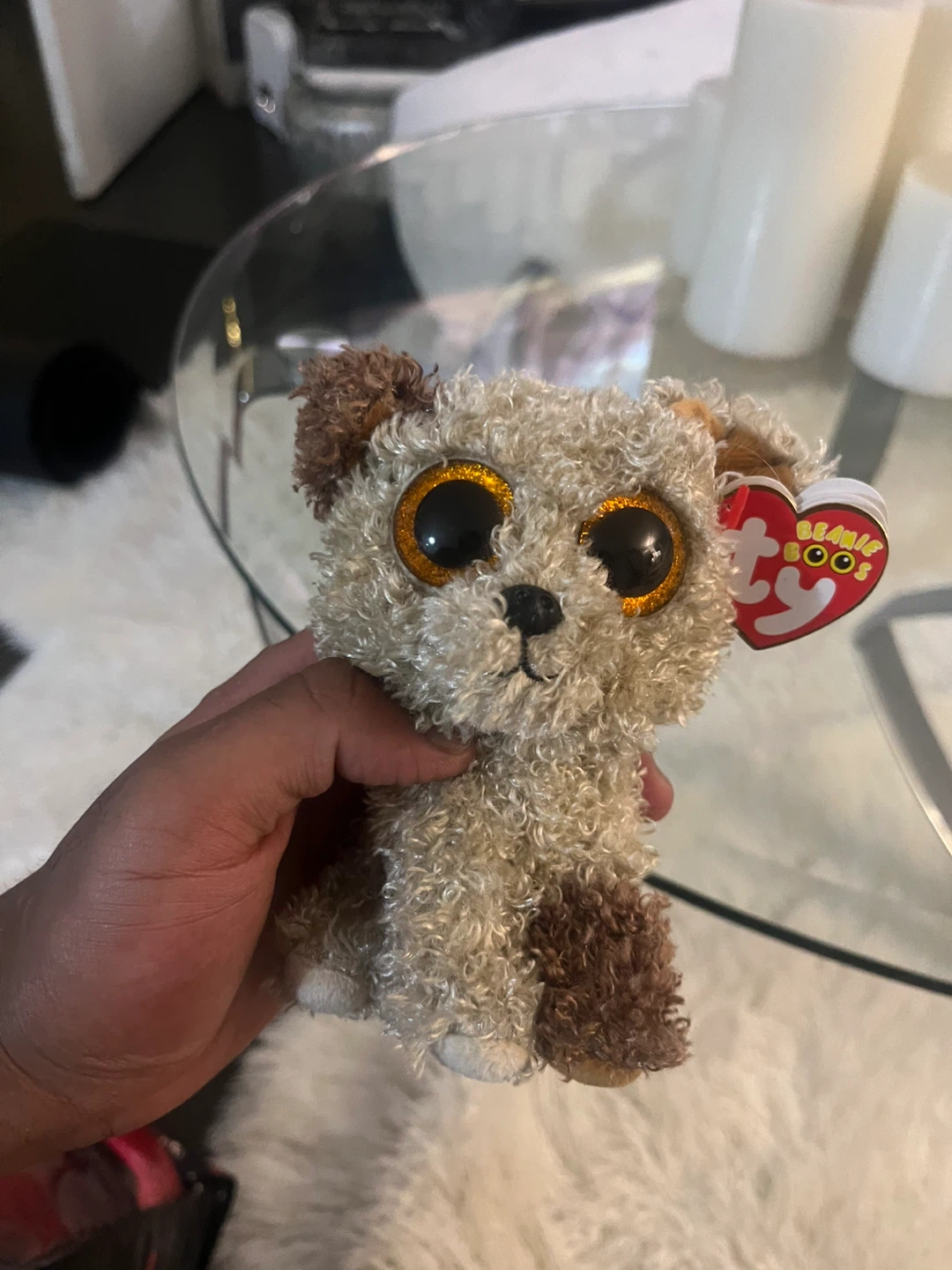 Ty Beanie Boo Rootbeer plush dog