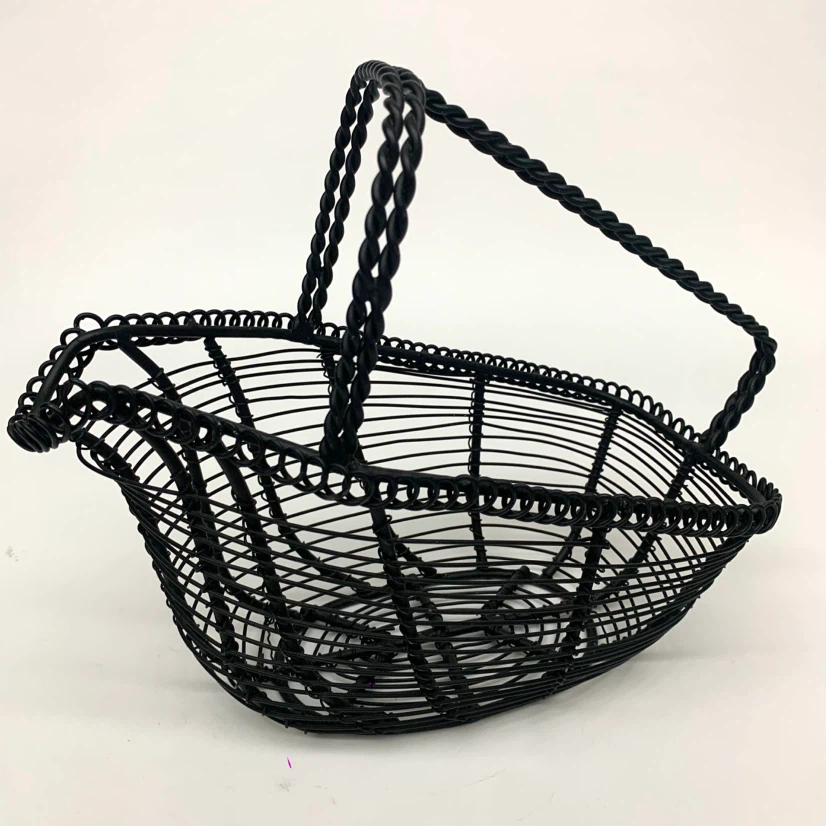 Black Wire Basket with Handle