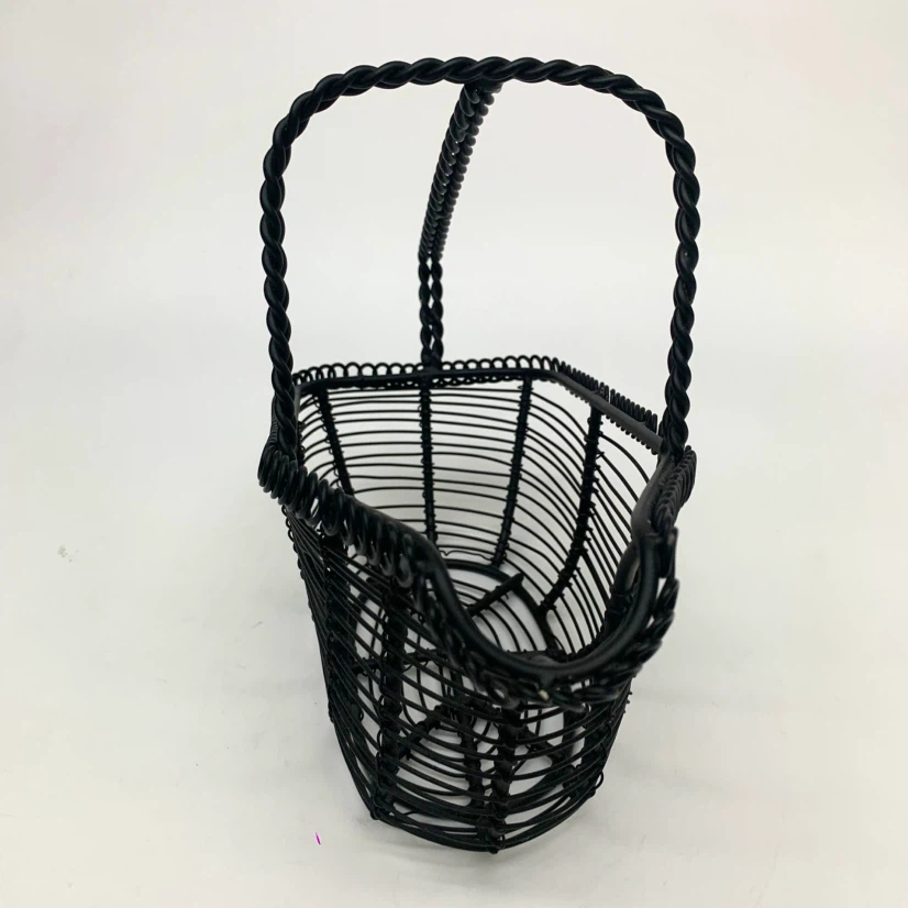 Black Wire Basket with Handle - photo 3