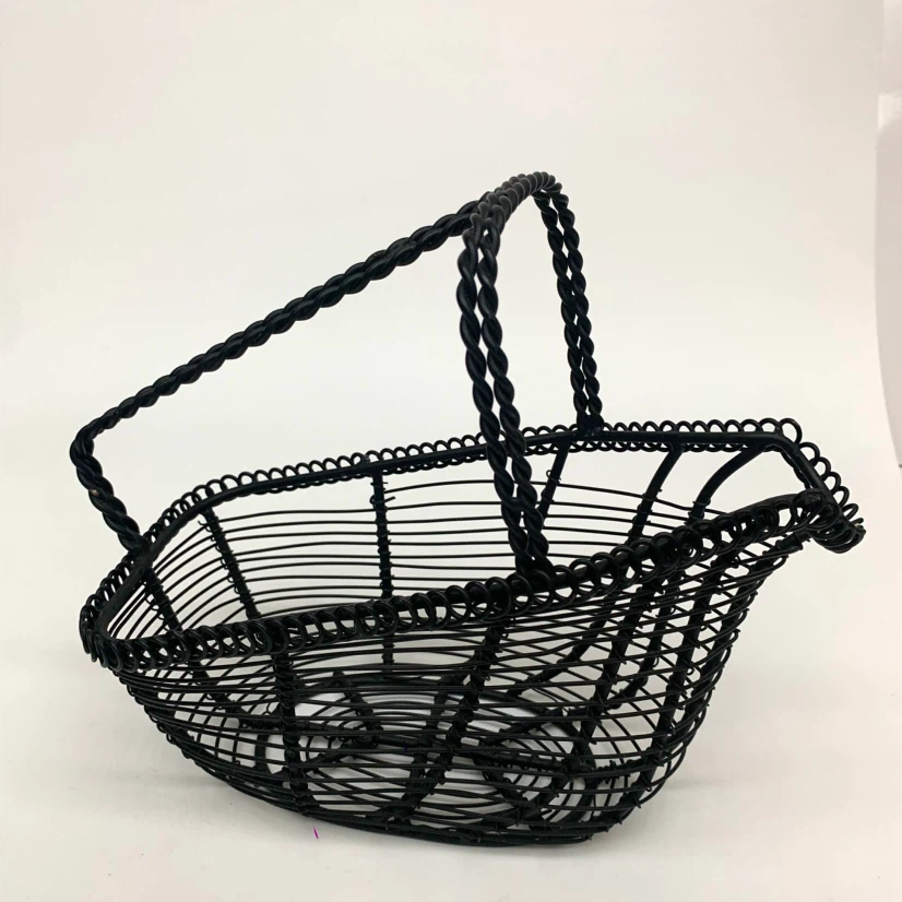 Black Wire Basket with Handle - photo 4