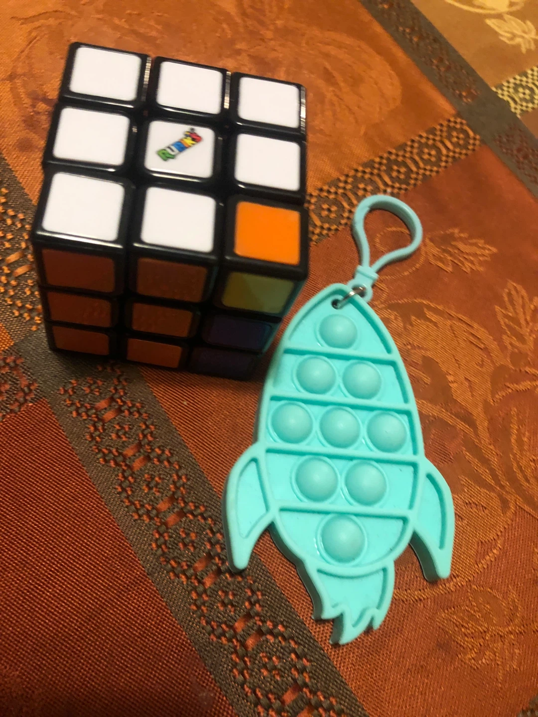 Rubiks Cube and Rocket Fidget Toy
