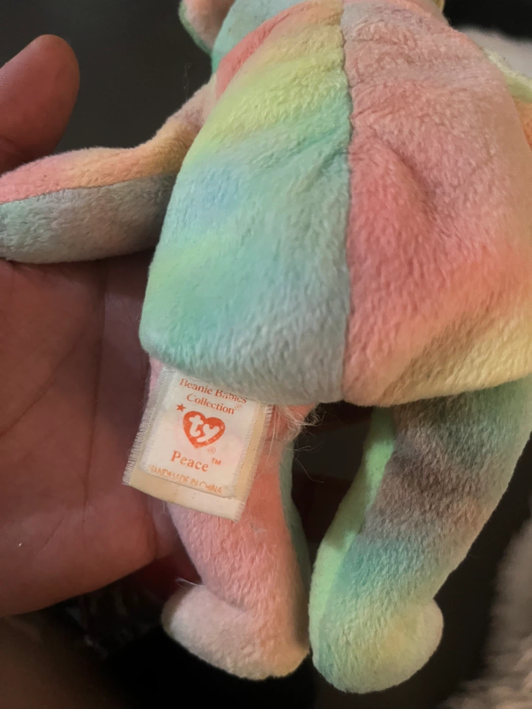 Ty Beanie Babies Peace Bear - photo 3