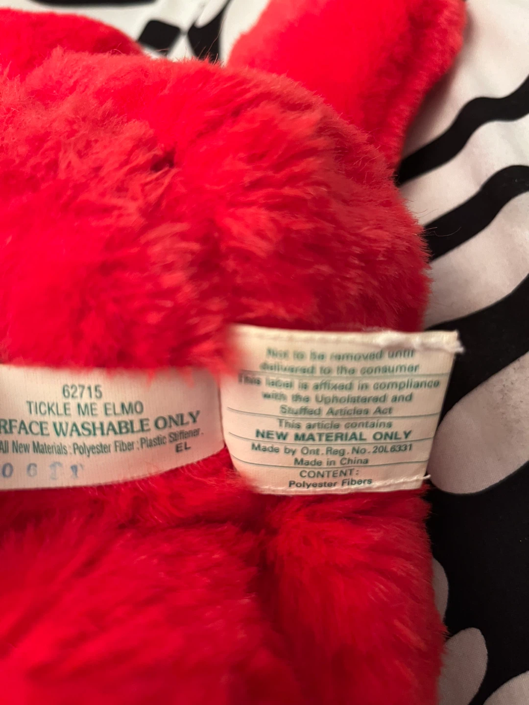 ♥️ Vintage 1995 Tickle Me Elmo Tyco Sesame Street plush toy ♥️ - photo 5