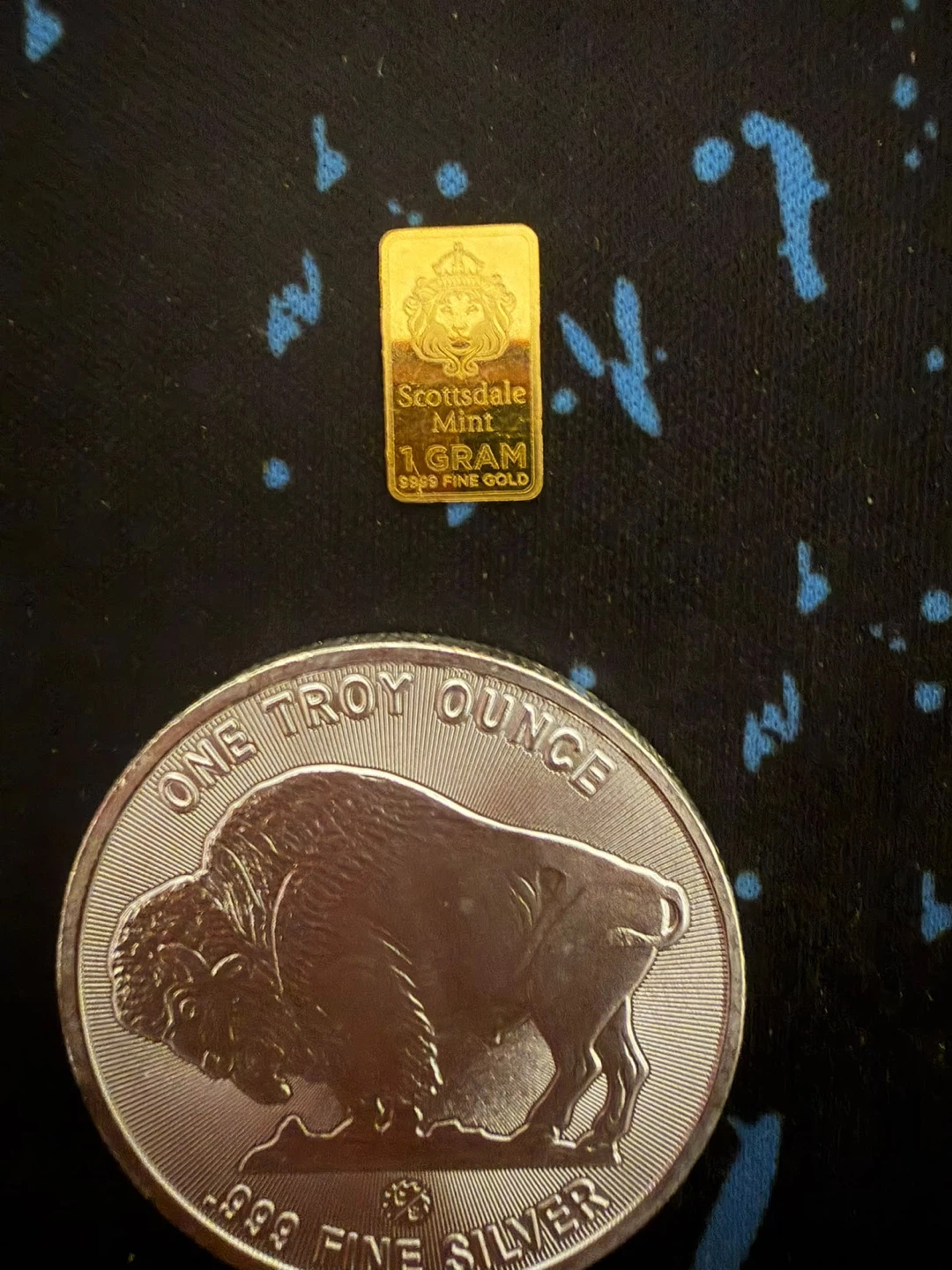 1g Gold Bar and 1 oz Silver Round Bundled Deal