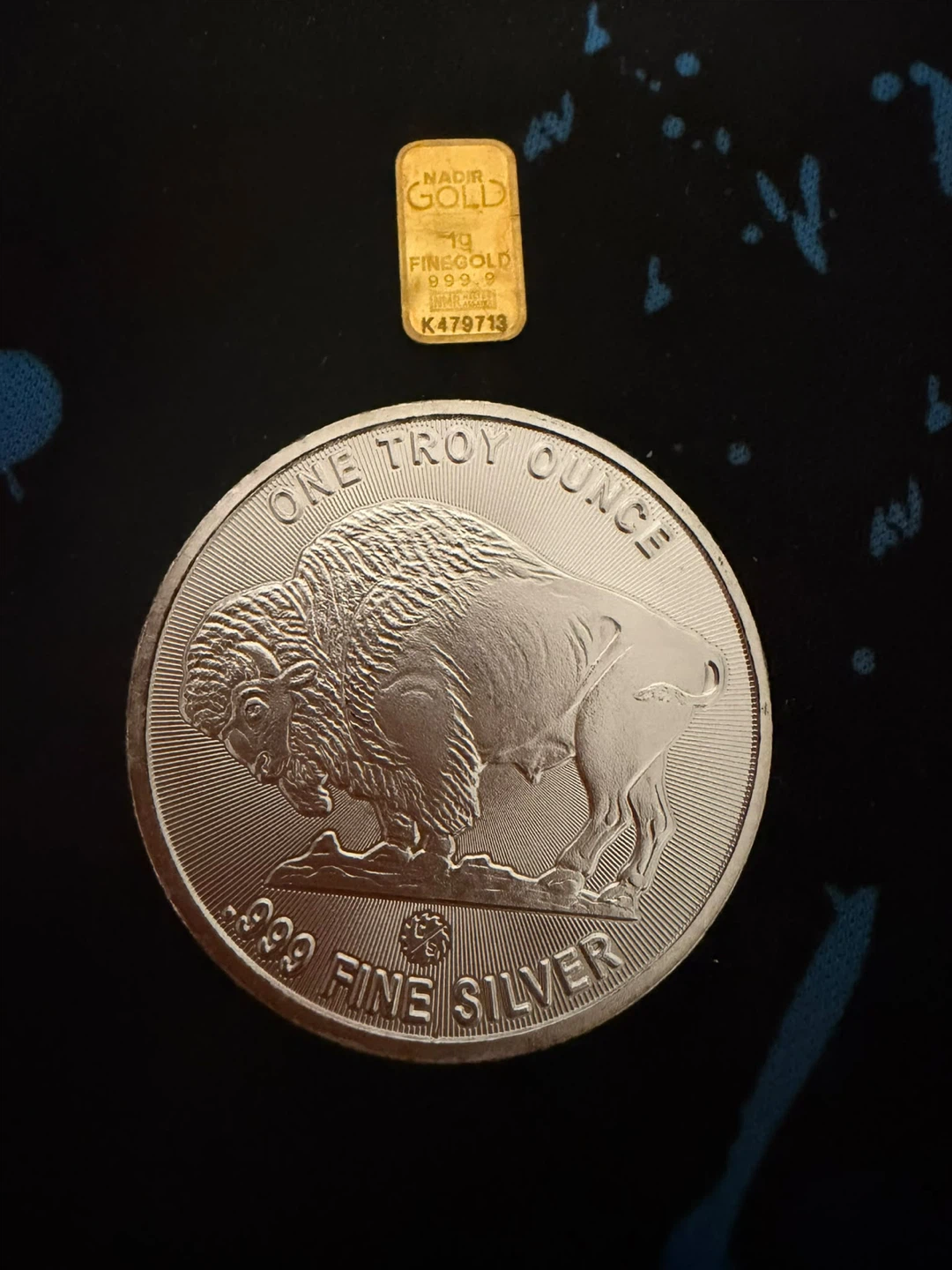 1g Gold Bar and 1 oz Silver Round Bundled Deal - photo 2