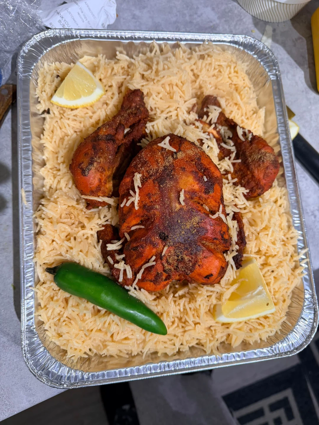 Tandoori Chicken with Rice Platter