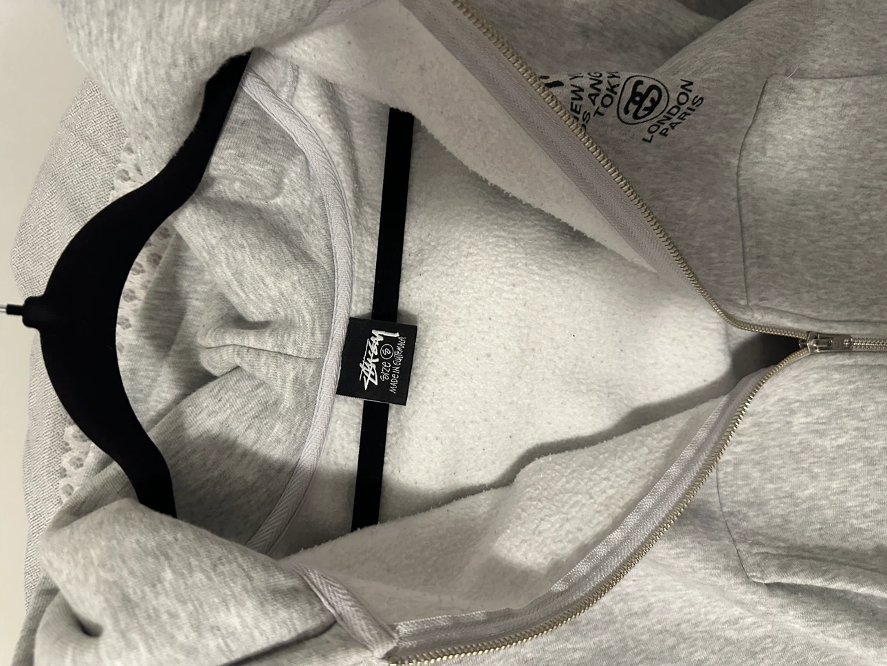 Stussy Grey Zip-Up Hoodie - photo 2
