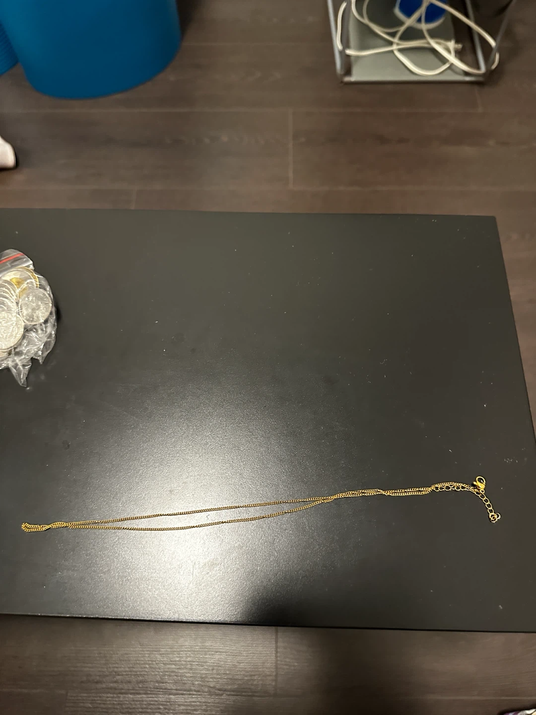 Gold-tone delicate chain necklace